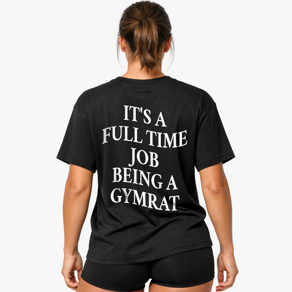 Fuldtidsjob overdimensioneret (backprint) shirt
