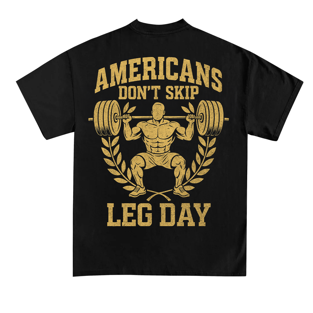 Amerikanere springer ikke over (backprint) t-shirt