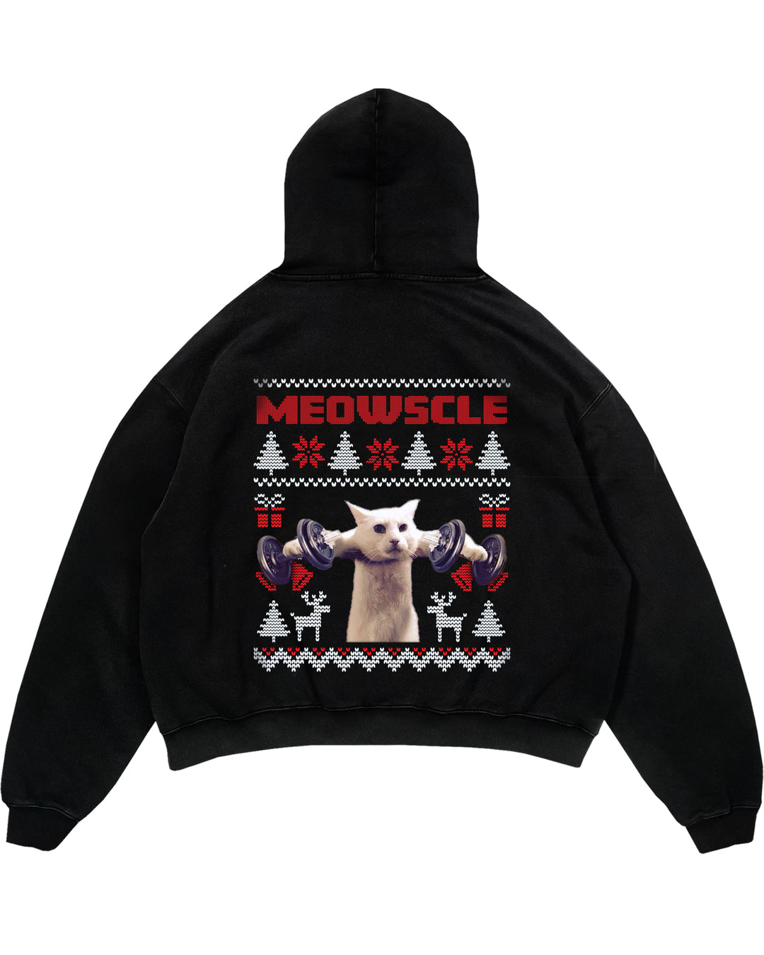 Meowscle store (backprint) hættetrøje