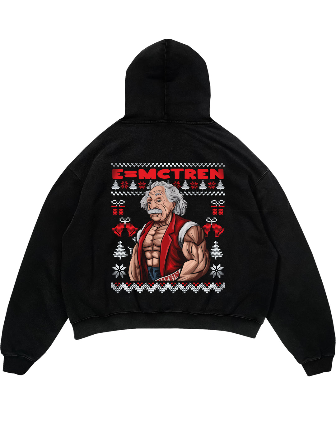 E = McTren overdimensioneret (backprint) hættetrøje