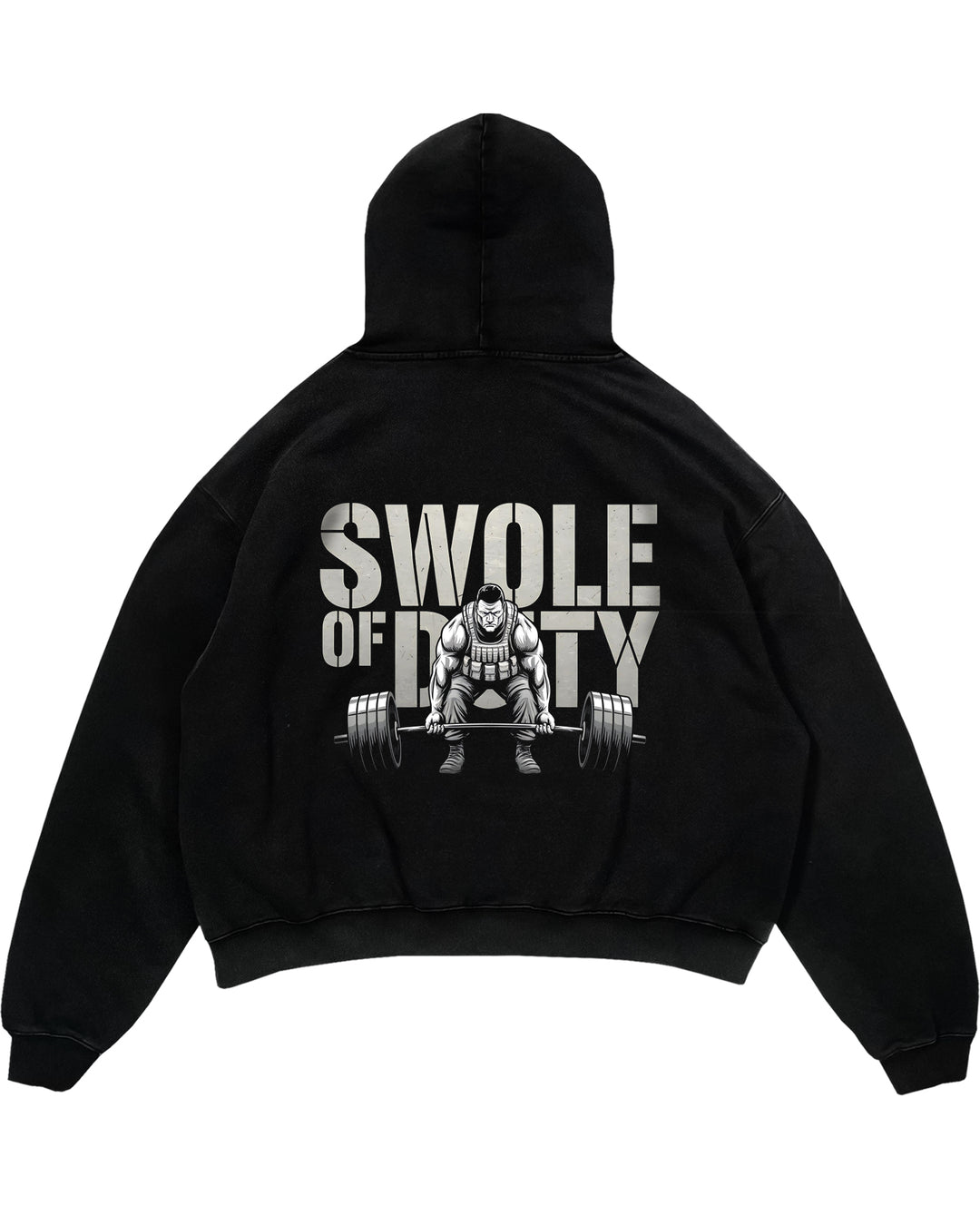 Swole of Duty Oversized (Backprint) hættetrøje