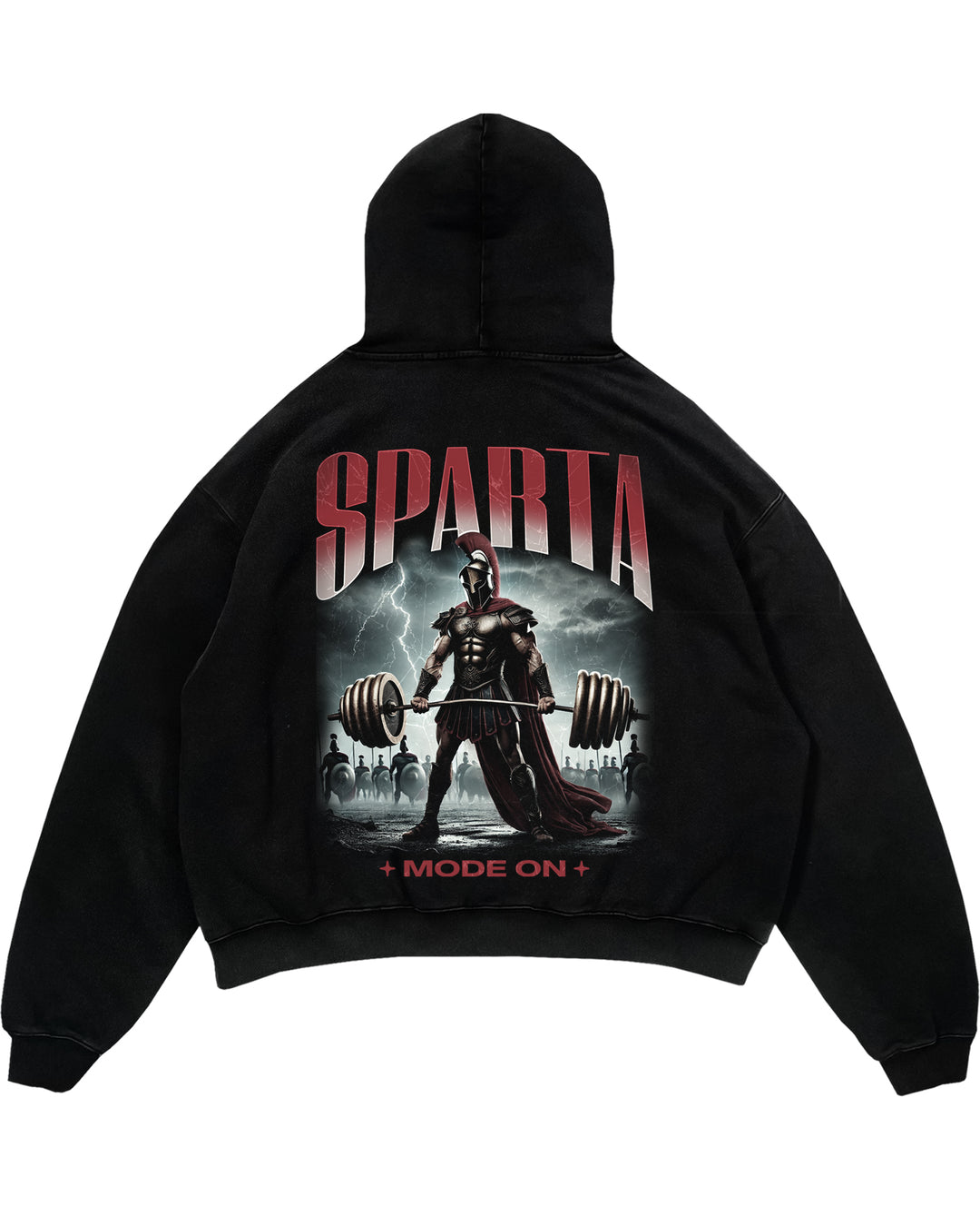 Sparta overdimensioneret (backprint) hættetrøje