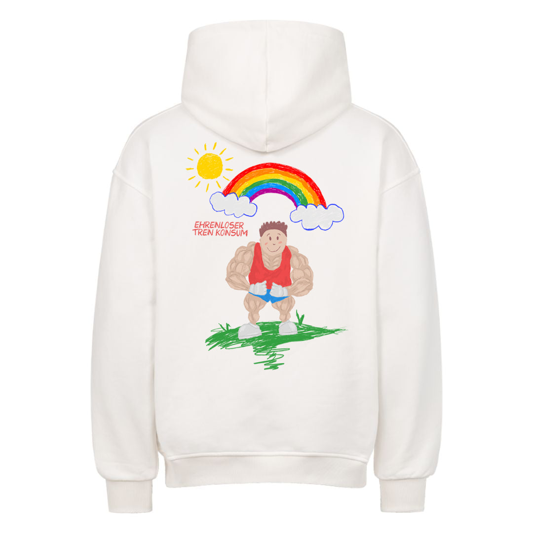 Kreatin overdimensioneret (backprint) hættetrøje