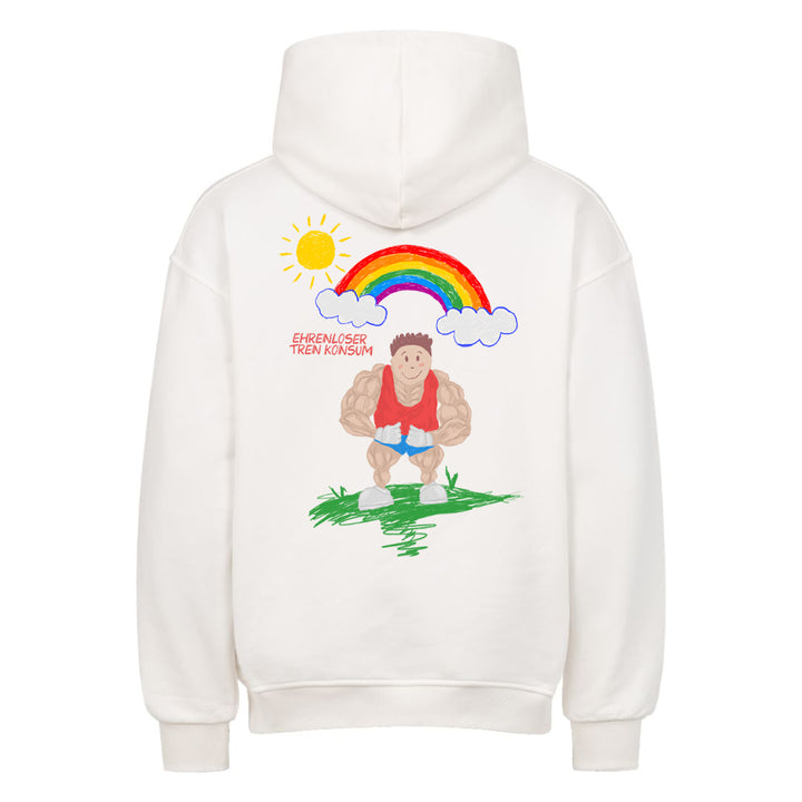 Kreatin overdimensioneret (backprint) hættetrøje