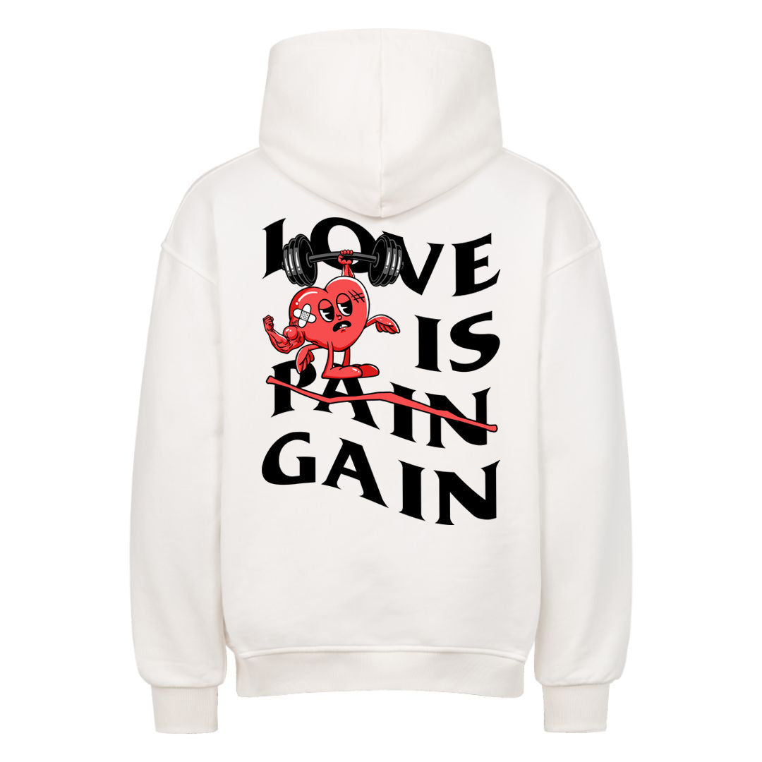 Love is Gain Oversized (rugafdruk) hoodie