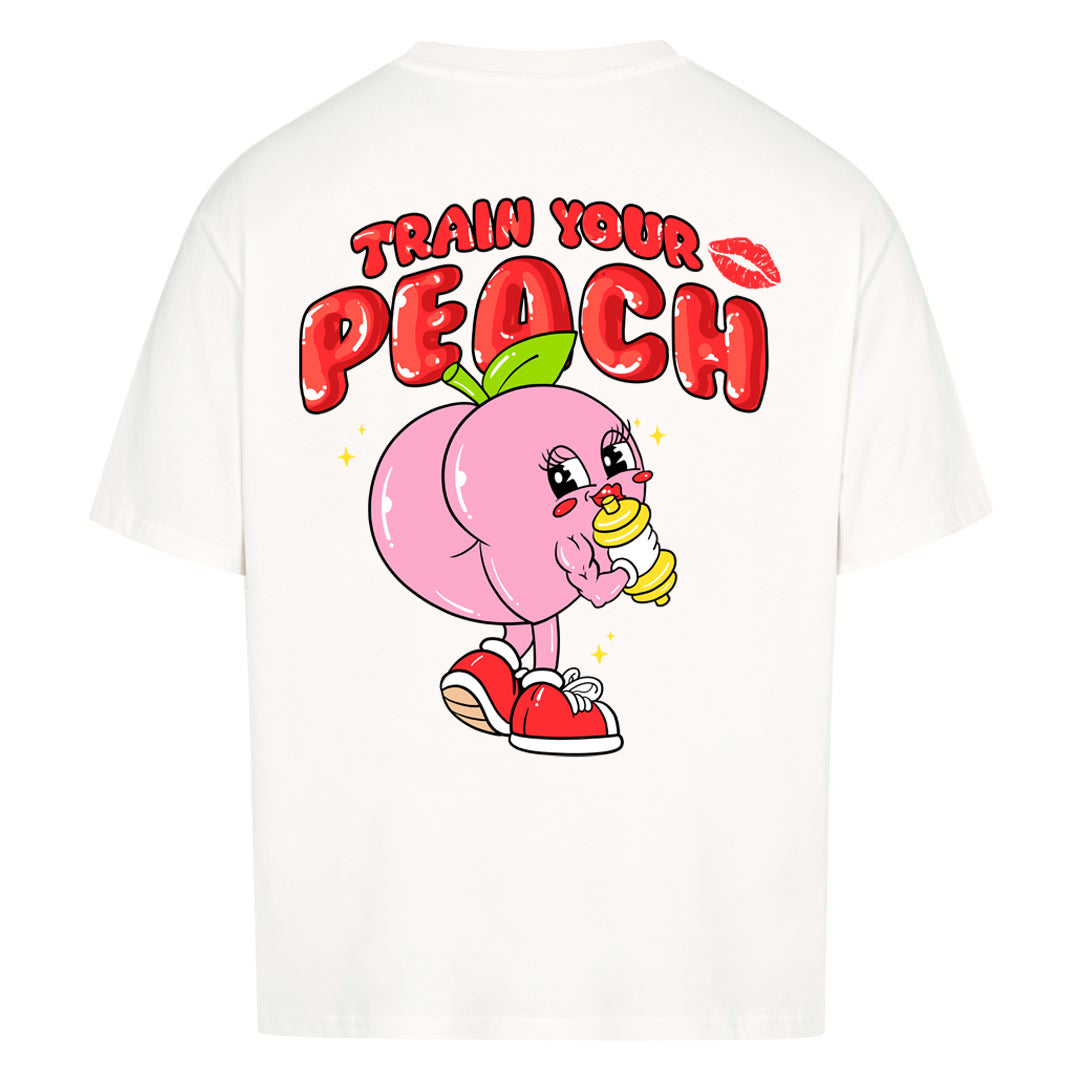Entrena tu camisa extragrande Peach (espalda estampada)