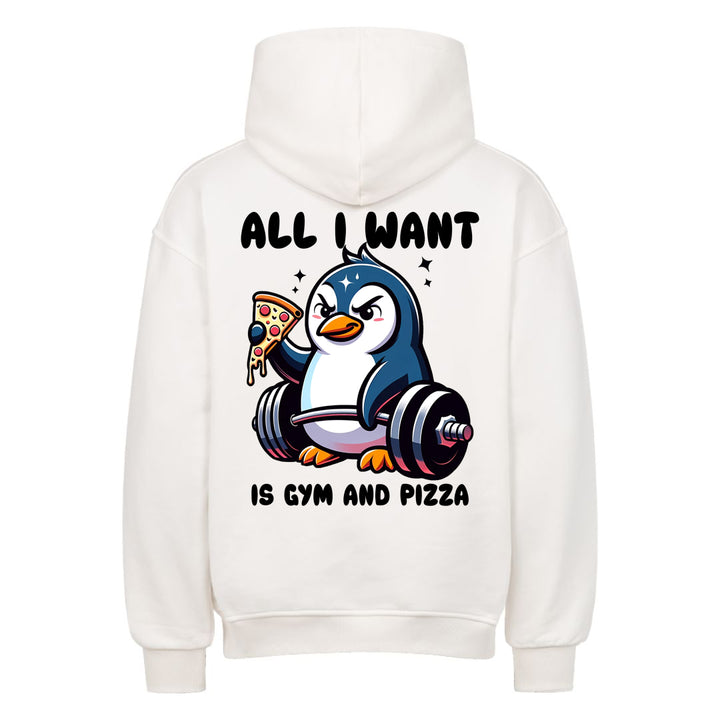 Pizza Penguine (Backprint) Oversized Hoodie