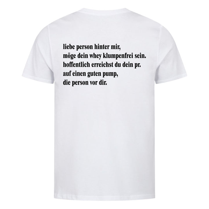 Person hinter mir (Backprint) Shirt