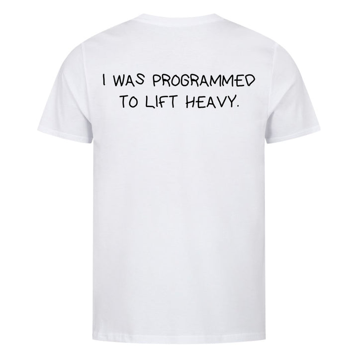 Jeg blev programmeret til at løfte tung (backprint) skjorte
