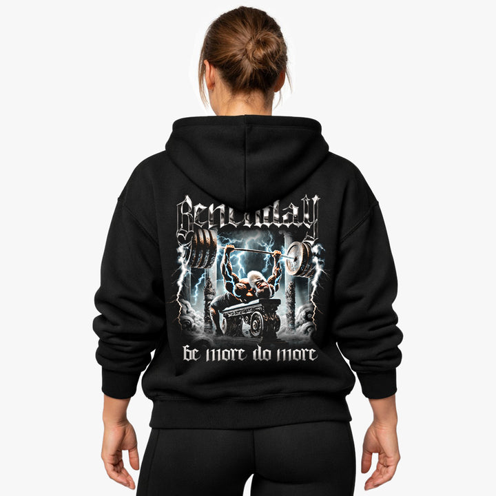 Benchday store (backprint) hættetrøje