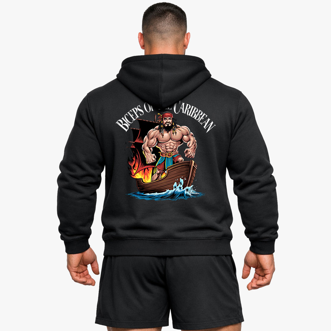 Biceps of the Caribbean (backprint) hættetrøje
