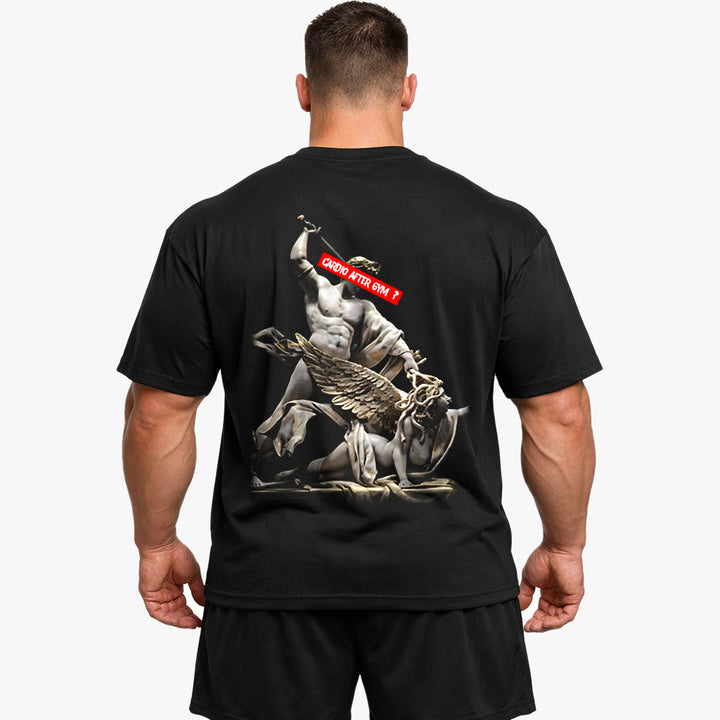 Cardio efter gymnastiksalen overdimensioneret (backprint) shirt