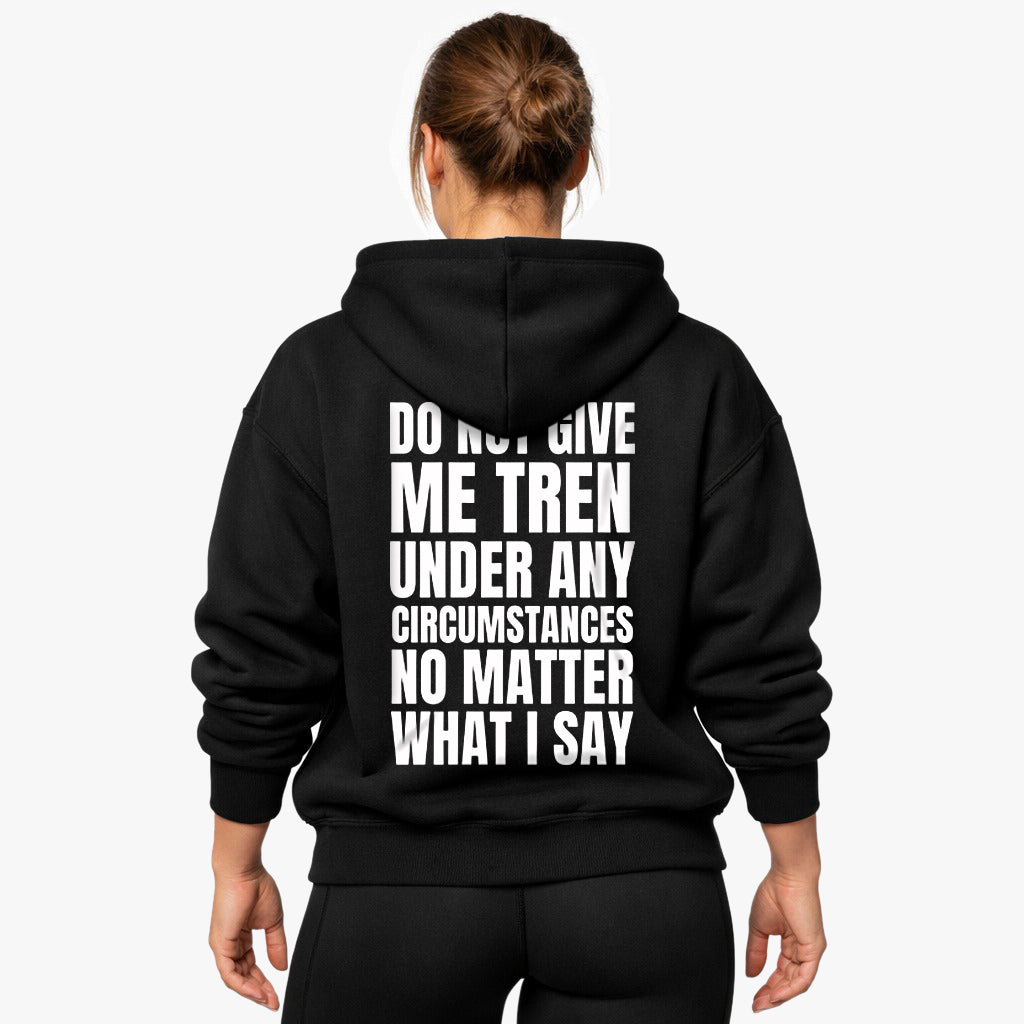 Giv mig ikke overdimensioneret (backprint) hættetrøje