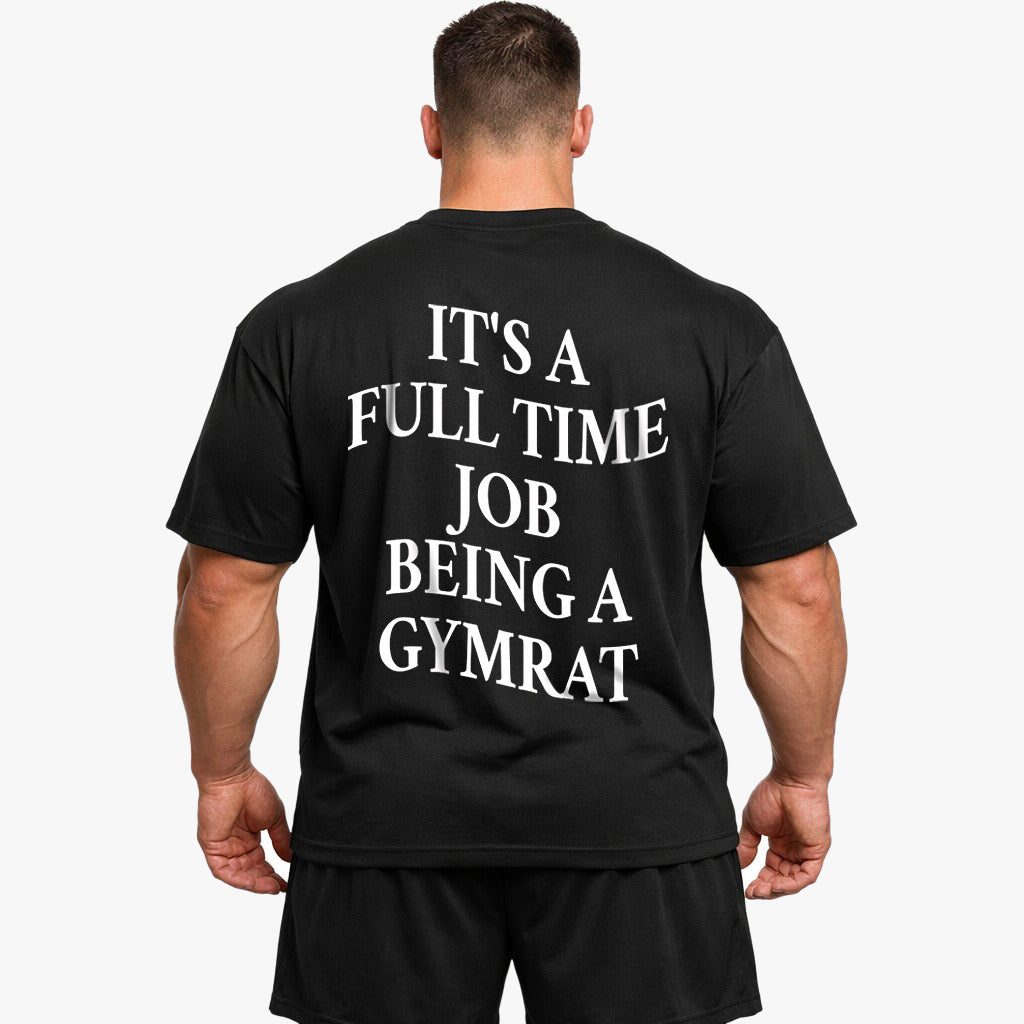 Fuldtidsjob overdimensioneret (backprint) shirt