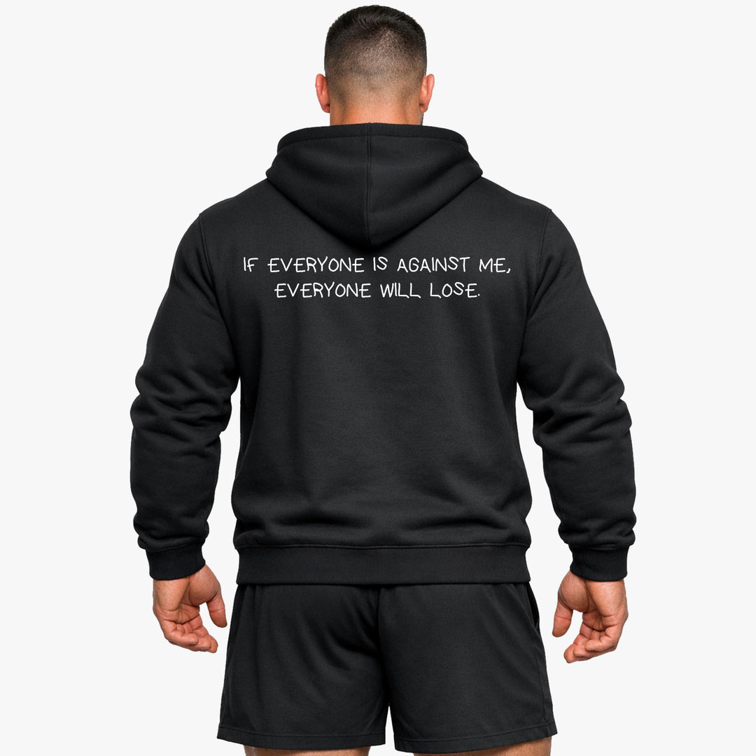 Hvis alle er imod mig, vil alle have løst (backprint) hættetrøje