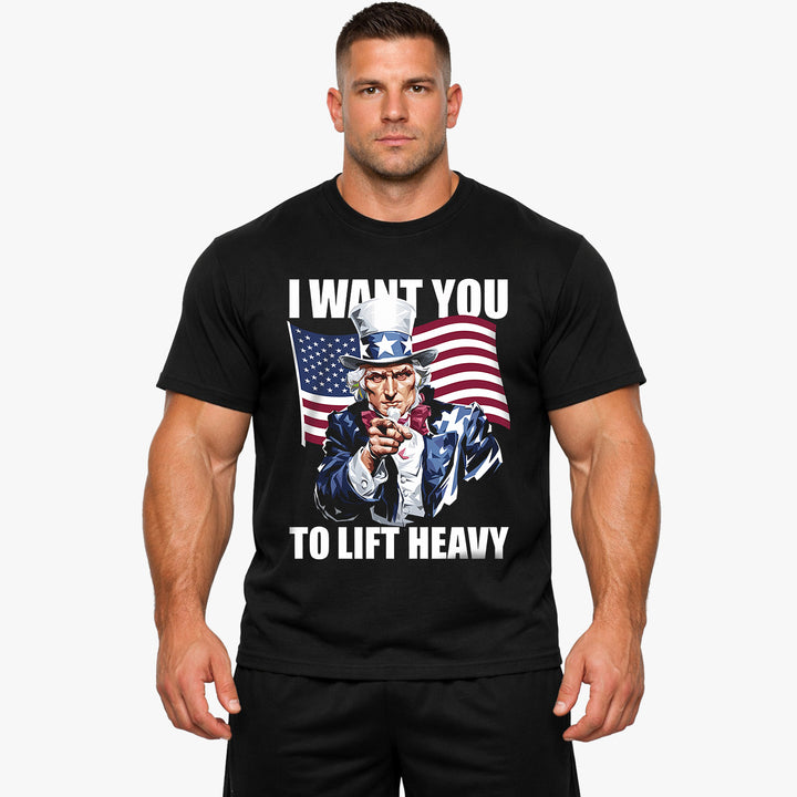 Jeg vil have dig til at løfte tung t-shirt