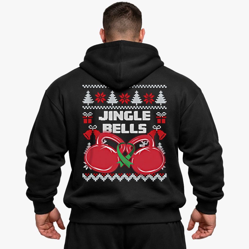 Jingle Bells store (backprint) hættetrøje