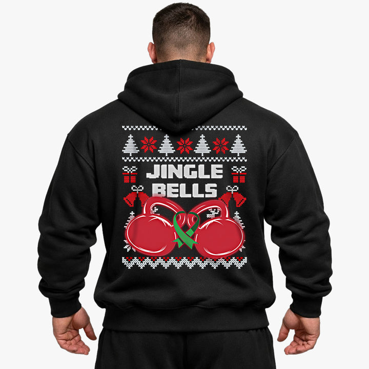 Jingle Bells store (backprint) hættetrøje