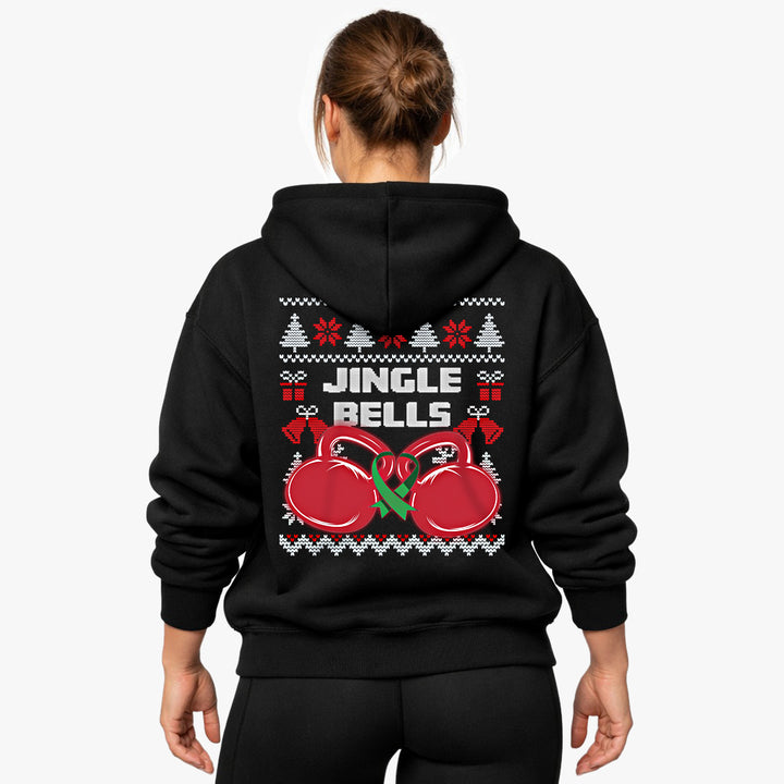 Jingle Bells store (backprint) hættetrøje