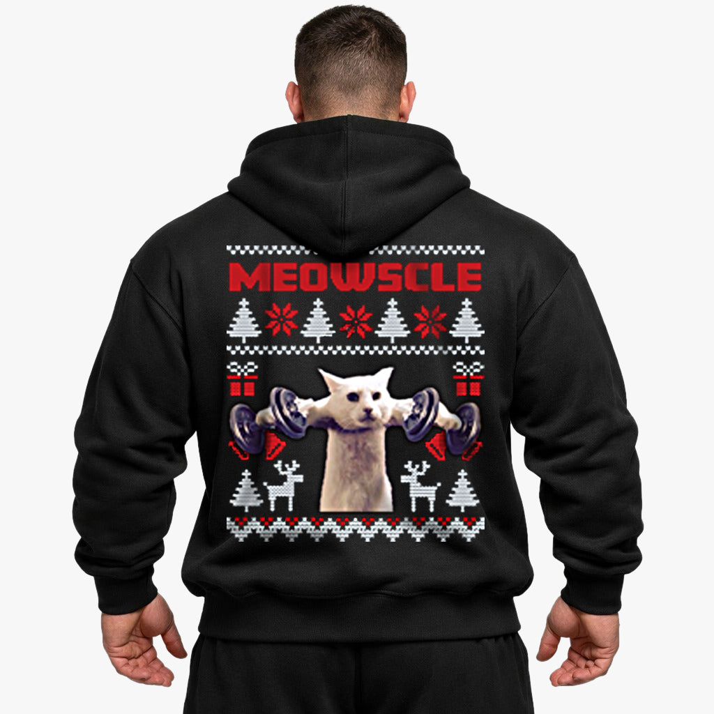Meowscle store (backprint) hættetrøje