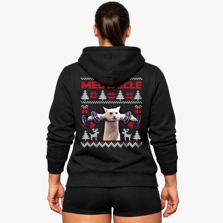 Meowscle (backprint) hoodie