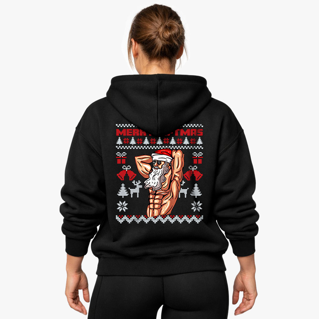 Merry Liftmas store (backprint) hættetrøje