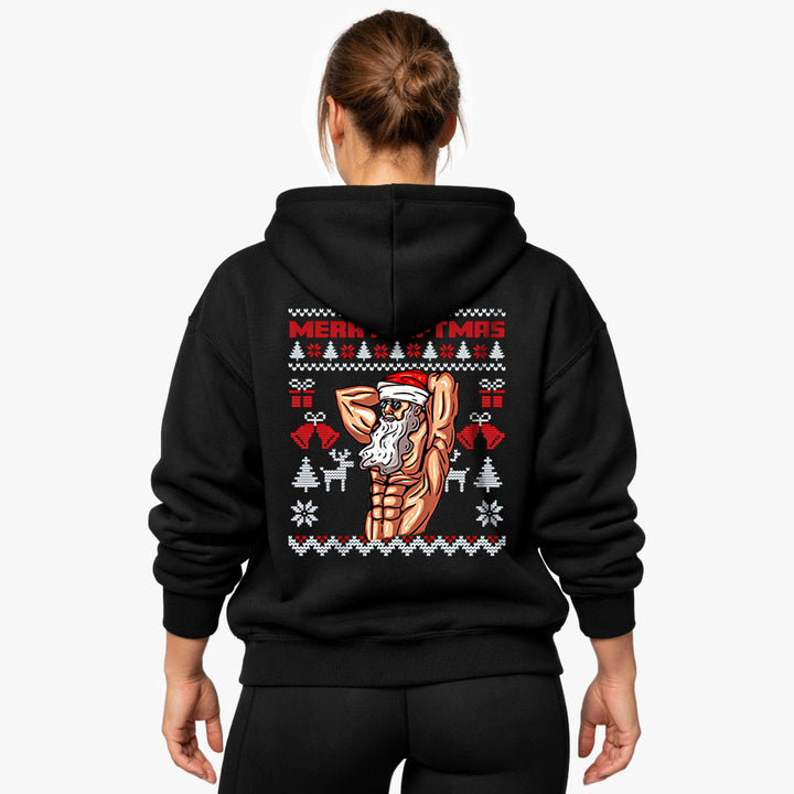 Merry Liftmas store (backprint) hættetrøje