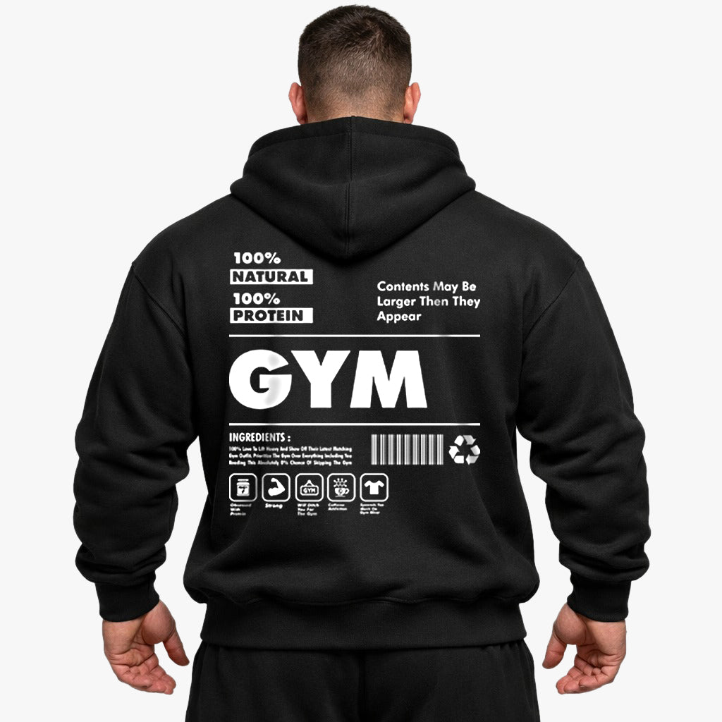 Natural Oversized (BackPrint) hættetrøje