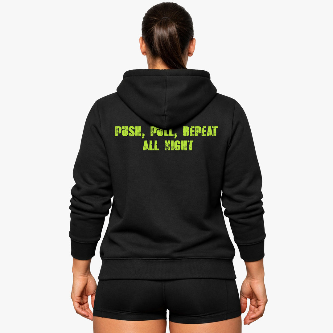 Push Pull gentagelse (backprint) hoodie