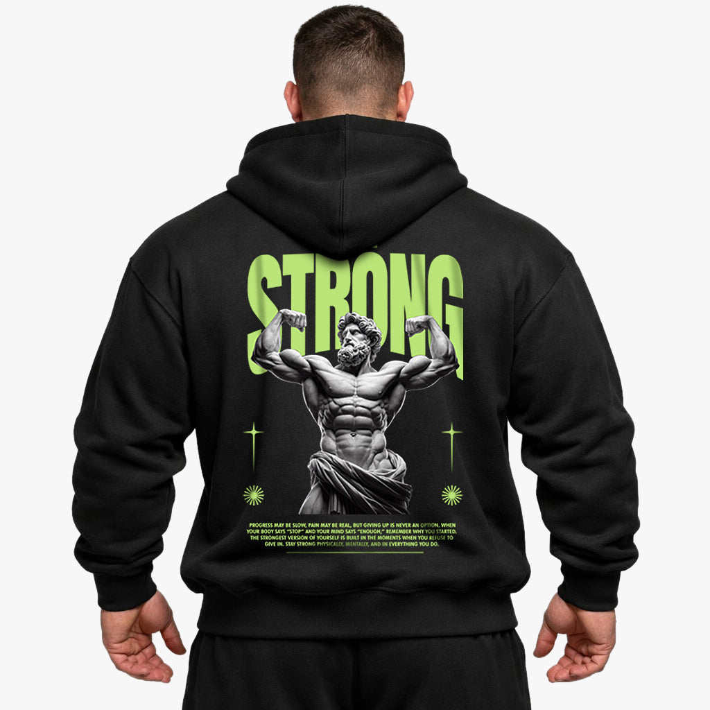 Bliv overdimensioneret (backprint) hættetrøje