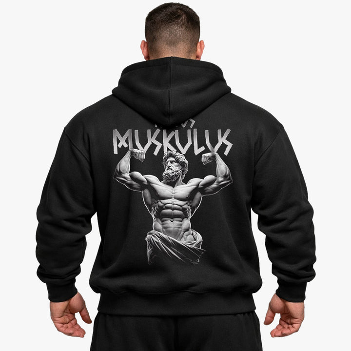 Testos muskulus overdimensioneret (backprint) hættetrøje