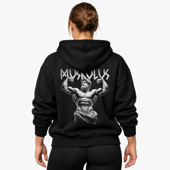 Testos muskulus overdimensioneret (backprint) hættetrøje