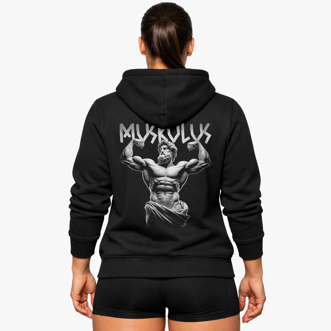 Testos muskulus (backprint) hættetrøje