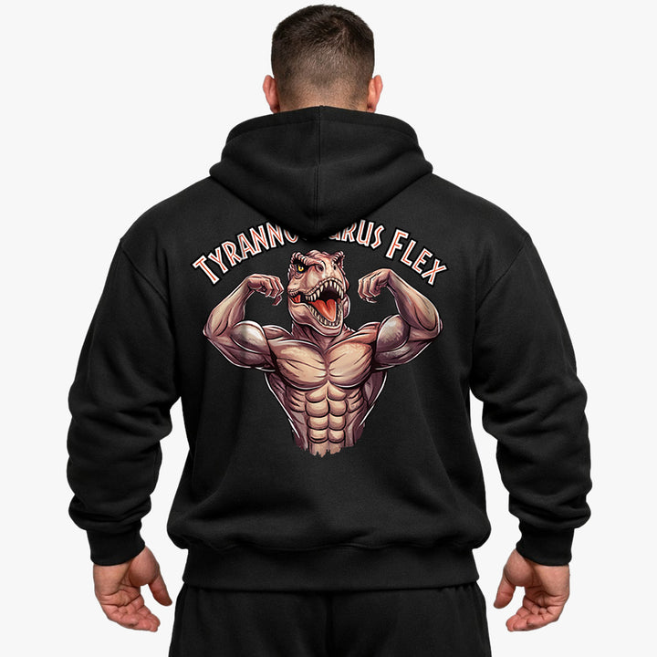 Tyrannosaurus flex store (backprint) hættetrøje