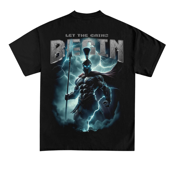 Lad gevinsterne begynde (backprint) shirt
