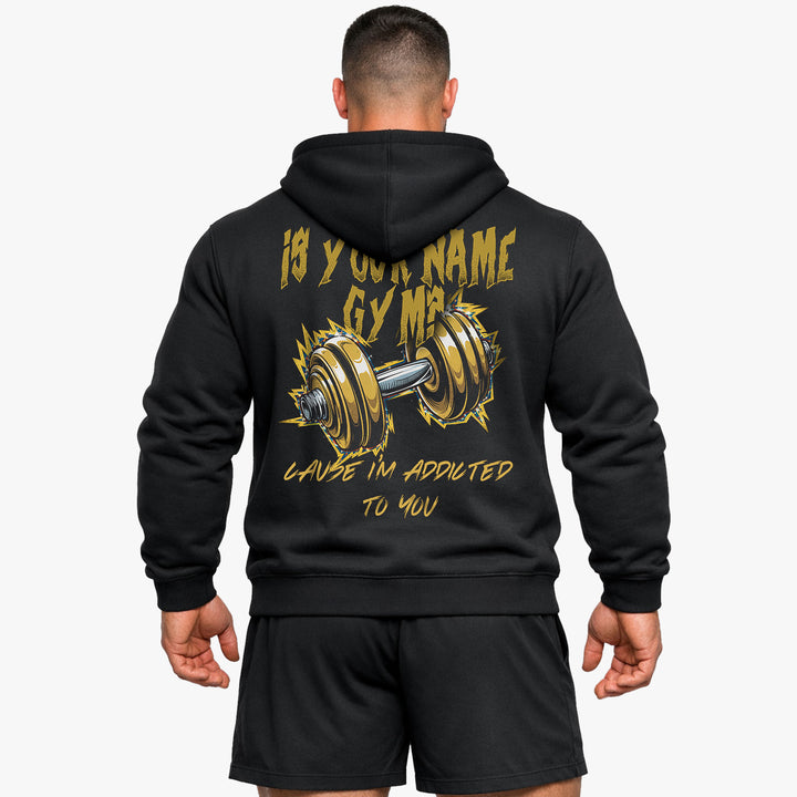 er dit navn Gym (backprint) hættetrøje