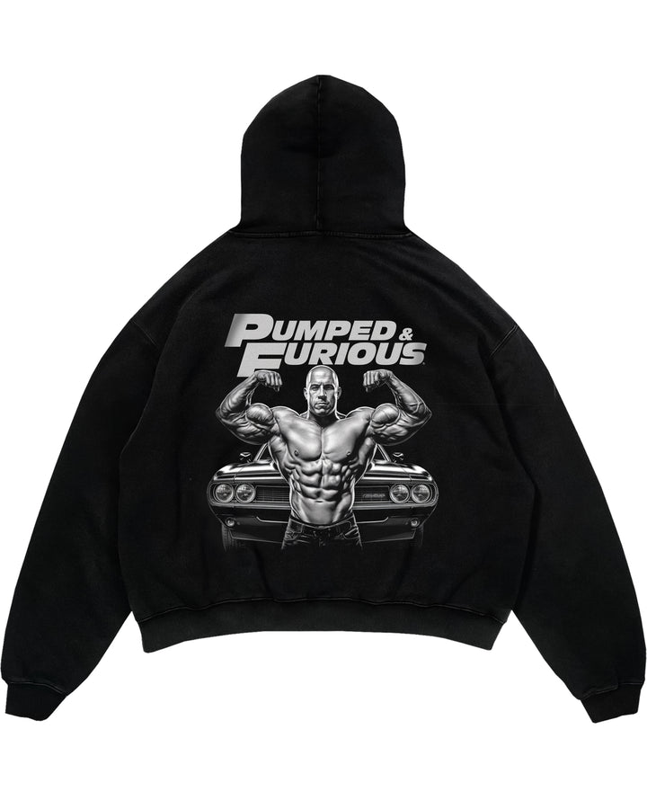 Pumpet & Furious Oversized Hættetrøje (Bagtryk)
