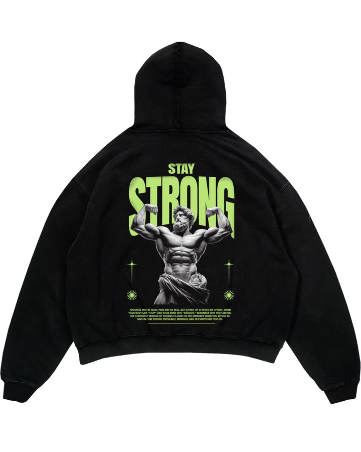 Bliv overdimensioneret (backprint) hættetrøje