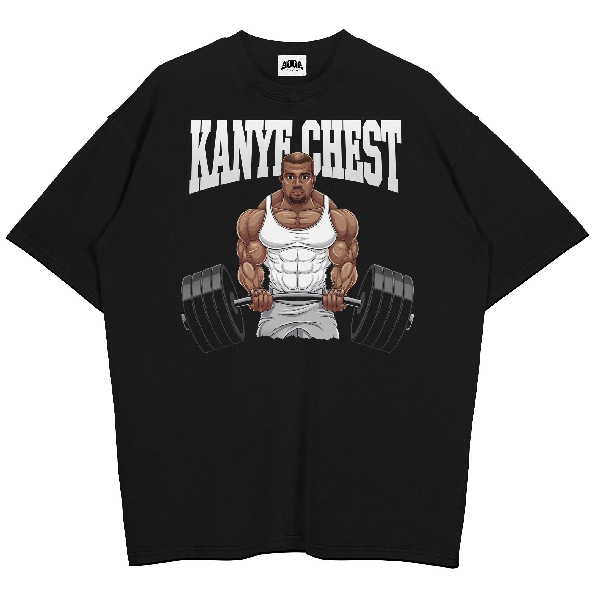 Kanye -brystet overdimensioneret skjorte