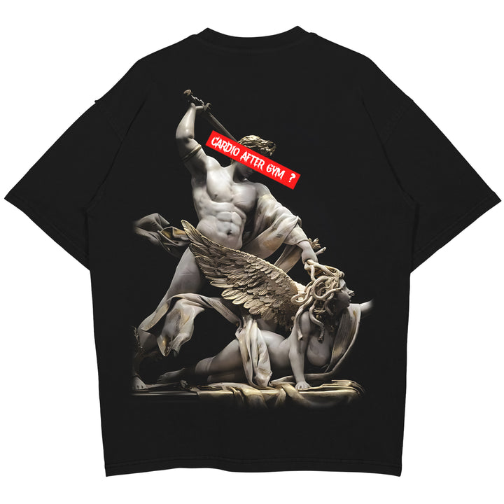 Cardio efter gymnastiksalen overdimensioneret (backprint) shirt