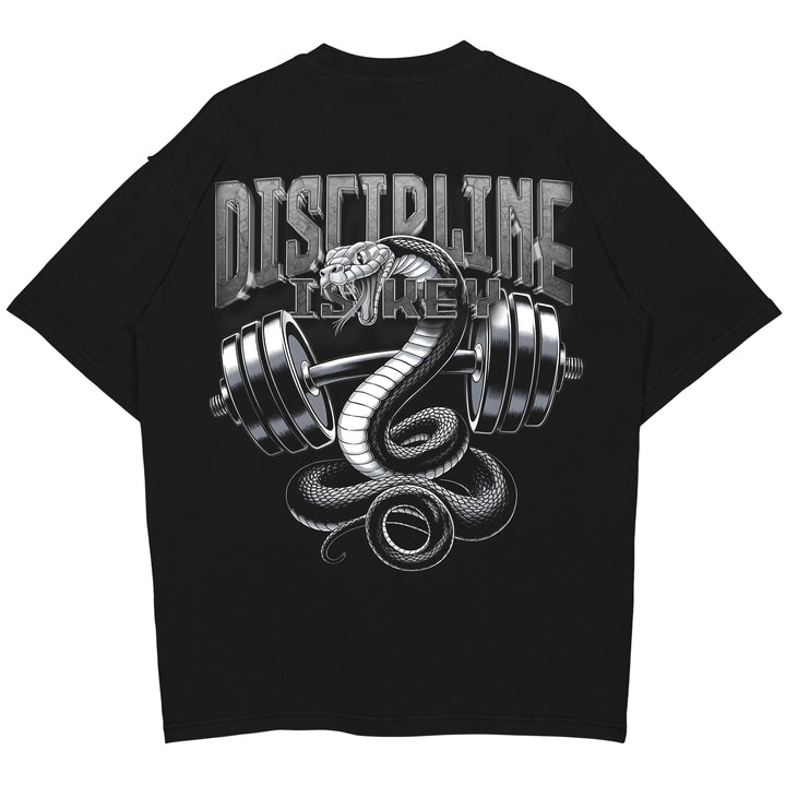 Disciplin er nøgle overdimensioneret (backprint) shirt