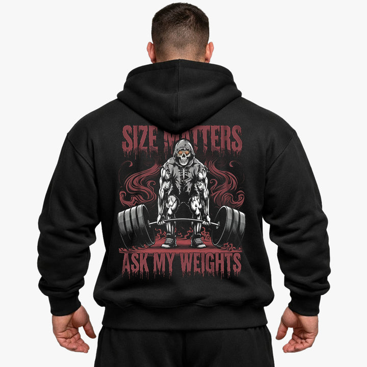 størrelse betyder store (backprint) hættetrøje